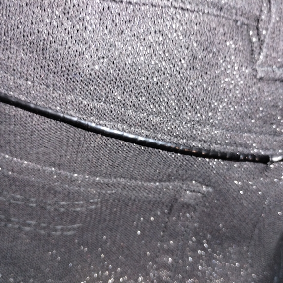 Dismero Redline metallic sparkly black jeans, size 26, midrise, straight leg - Picture 7 of 10